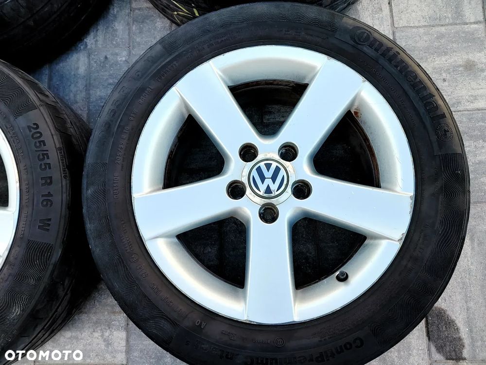 FELGI Z OPONAMI KOŁA ALUMINIOWE VW GOLF V AUDI SEAT SKODA FORD R16 5X112 ET37 57,1 mm OPONY 205/55 R15 LATO NR43 - 2