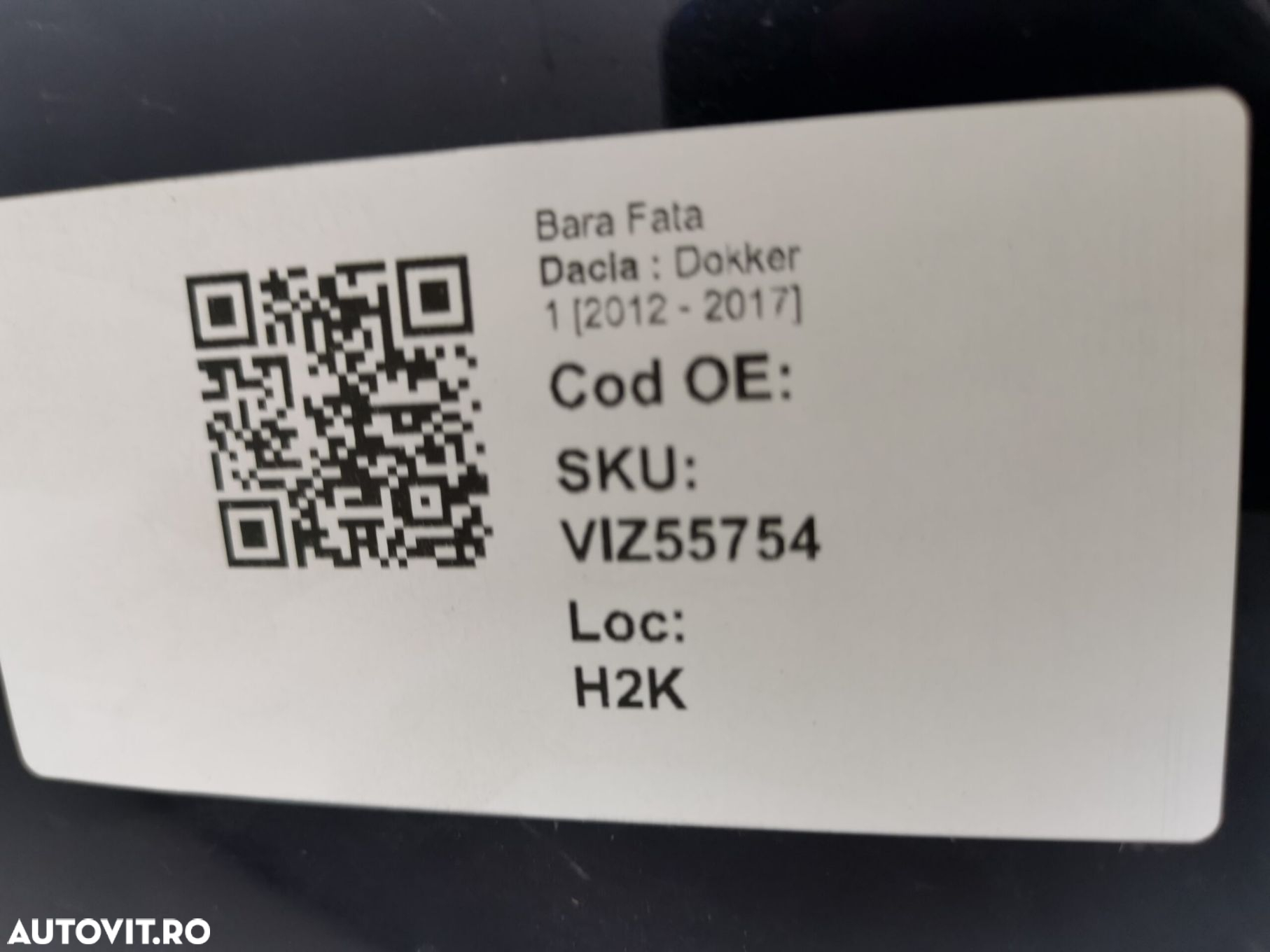 Bara Fata Dacia  Dokker 1 [2012 - 2017] Originala In Stare Buna - 8