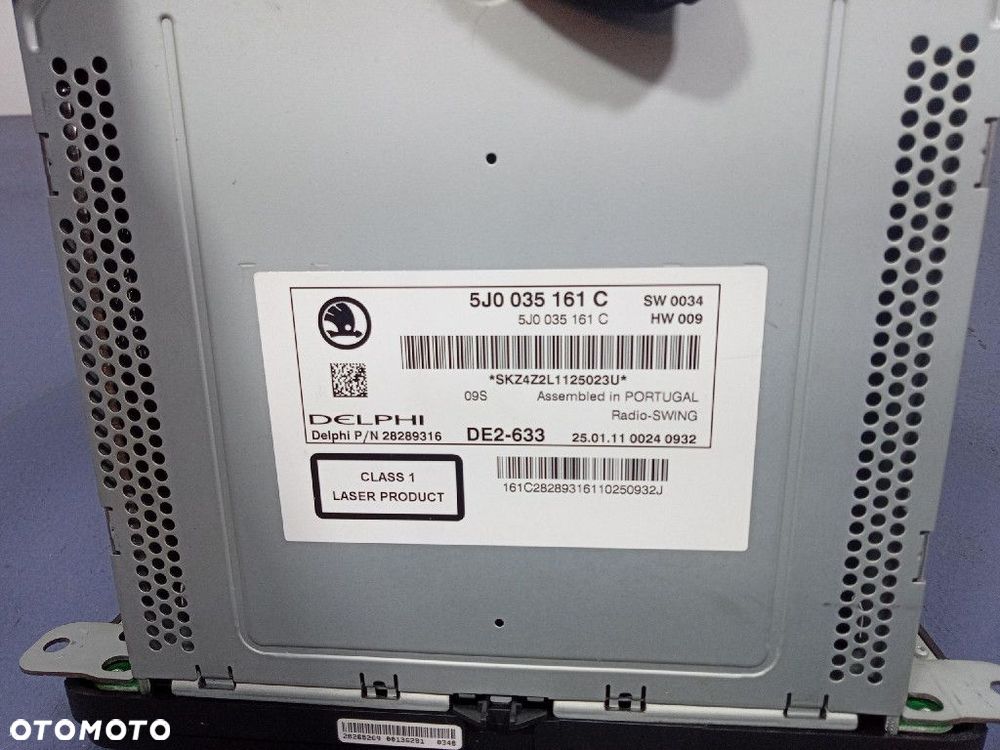 SKODA FABIA II 5J LIFT 10-14 RADIO CD FABRYCZNE 5J0035161C - 7