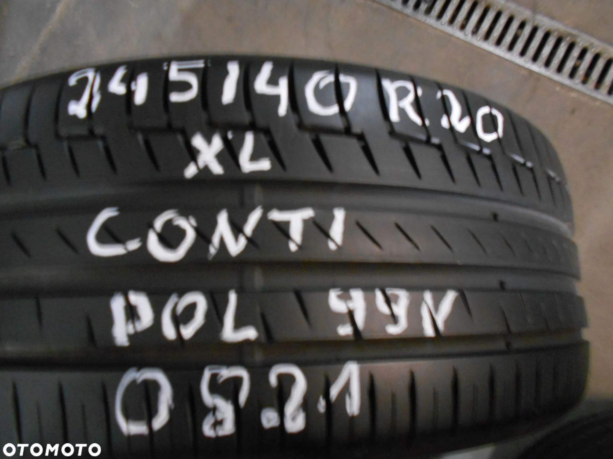 OPONA POJEDYNKA  245/40R20 CONTINENTAL PREMIUM CONTACT 6 POL XL DOT 0821 7.7MM - 1