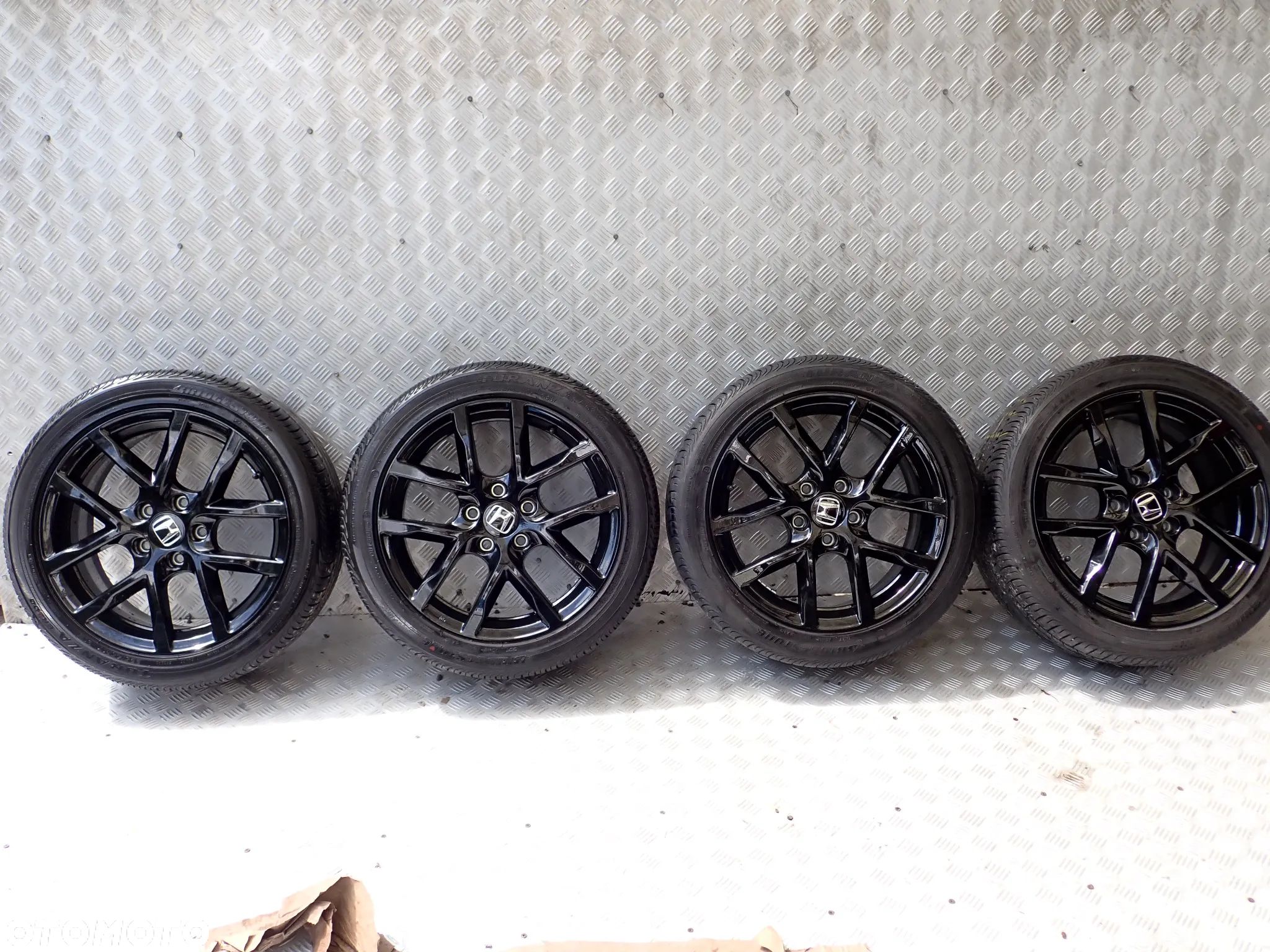 KOŁA FELGI ALUMINIOWE HONDA 7,5JX17  ET 50  5X114,3 Z OPONAMI LATO 225/45/17 2800 ZŁ - 1