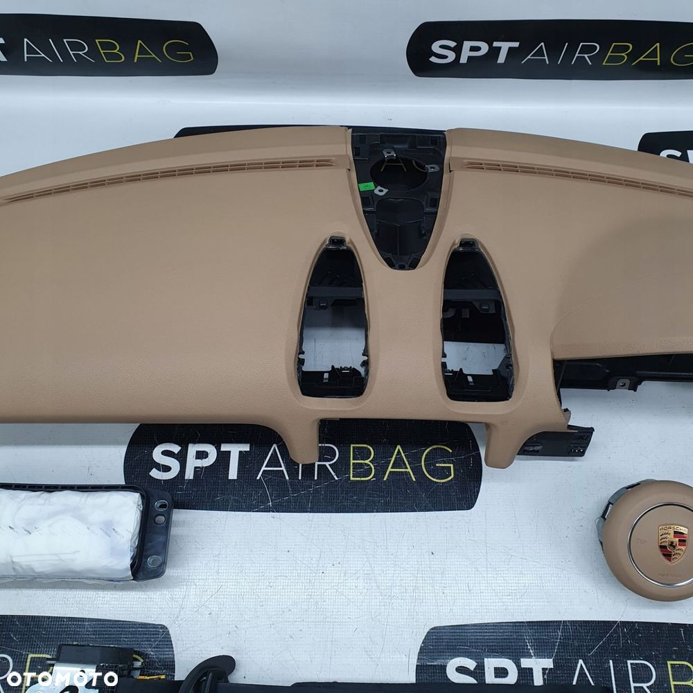 PORSCHE CAYMAN 982 BOXTER 718 DESKA ROZDZIELCZA KONSOLA KOKPIT PULPIT PODUSZKI AIRBAG AIR BAG PASY KIT SET - 3
