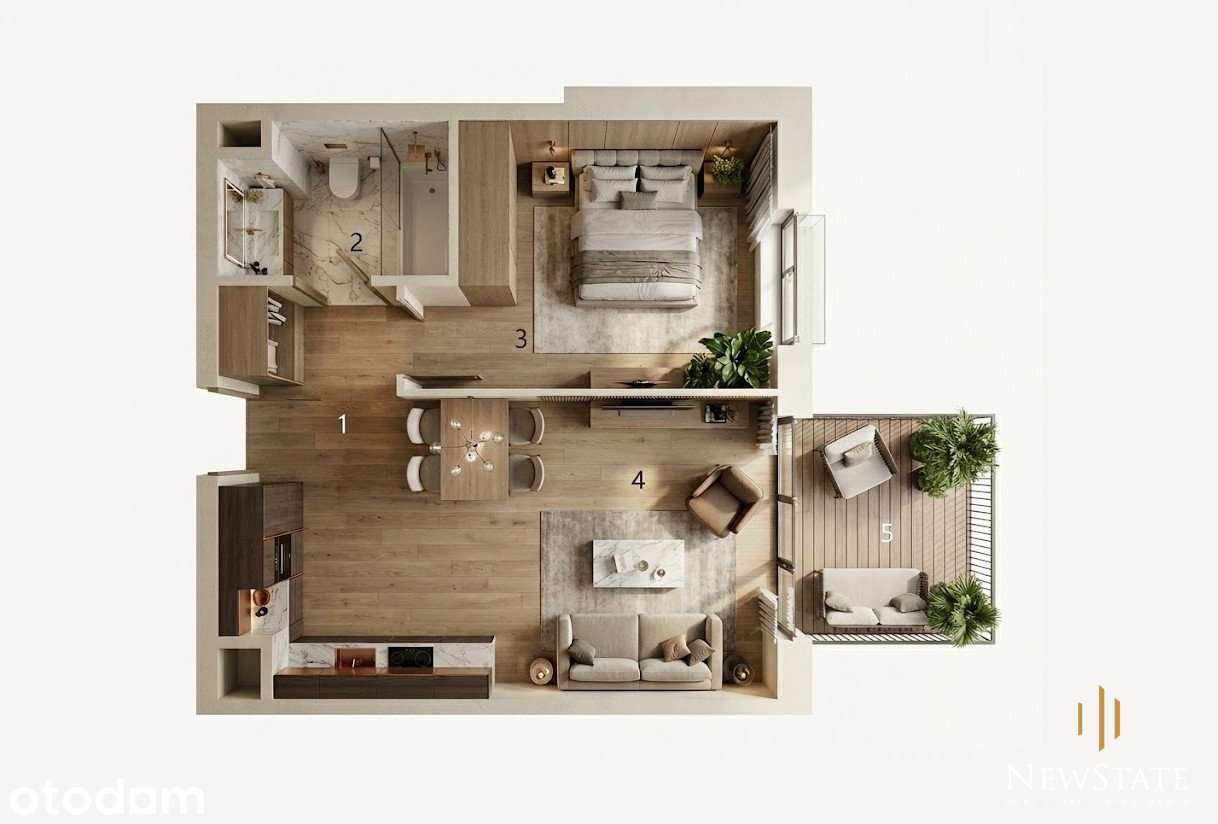 2-pokojowe Lindego 2 | 37 m² | NOHO