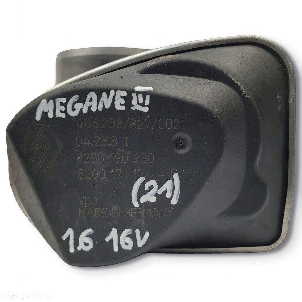 PRZEPUSTNICA Renault Clio Megane III 1.6 16V 8200190230 8200171134B - 2