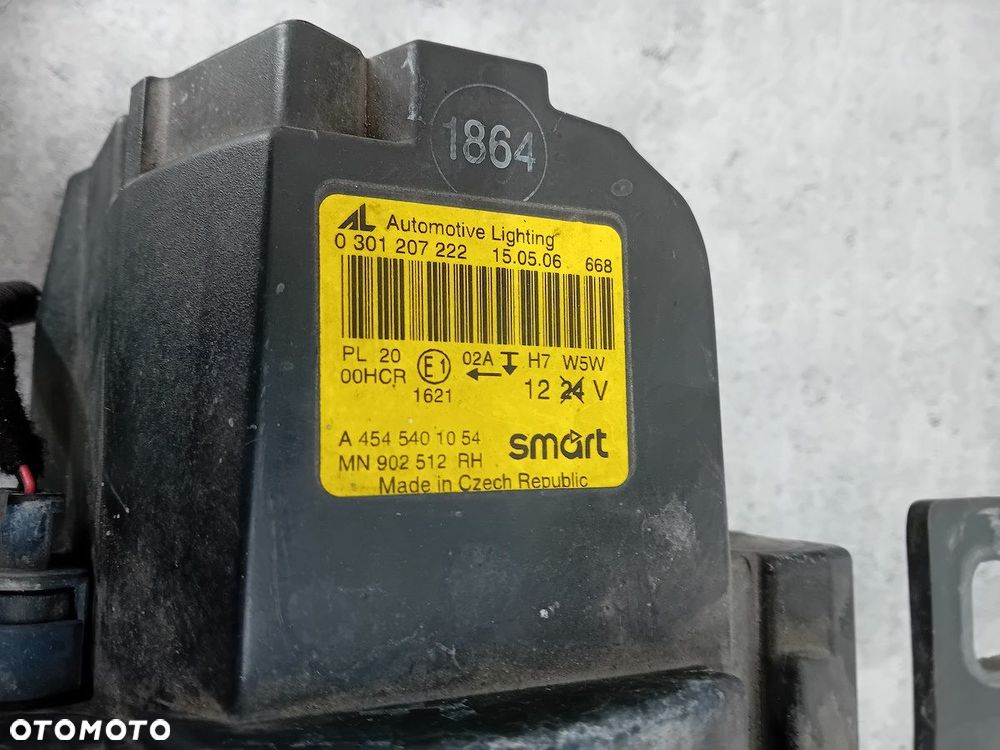 LAMPA PRZÓD PRAWA SMART FORFOUR I A4545401054 0301207222 - 7