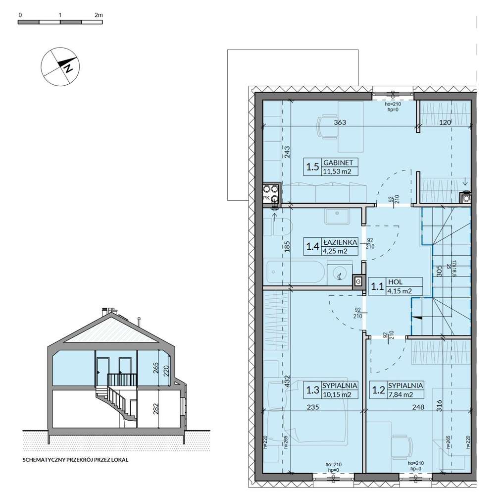 4-pokojowy dom 85m2 + ogródek Bezpośrednio - Pełny obrazek: 3/11
