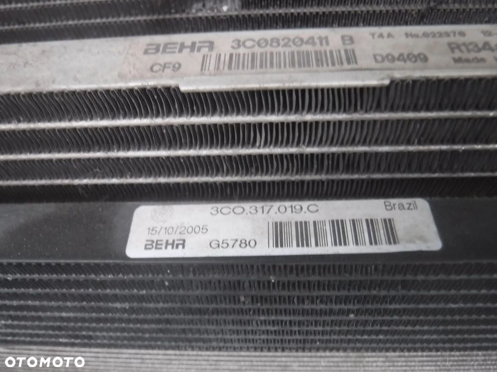 Vw Passat B6 Golf V Tiguan Skoda Seat Audi 2.0 TFSI chlodnice wody oleju wentylatory intercooler 3C0317019C kpl - 2
