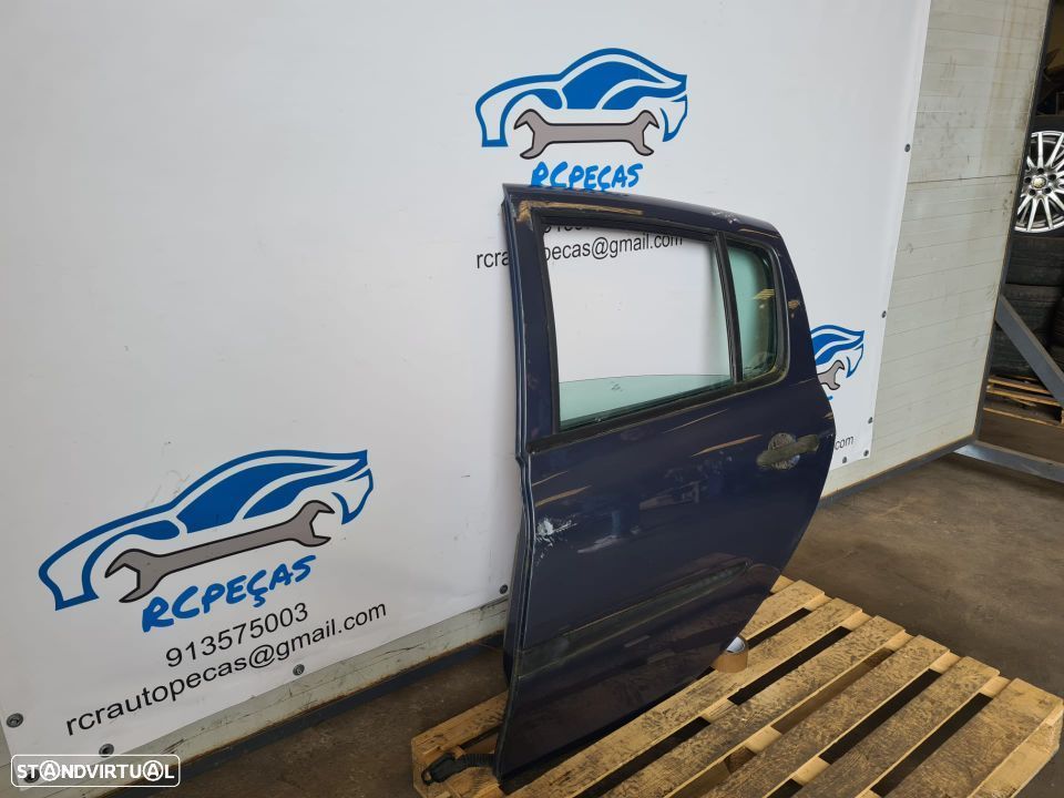 - PORTA TRASEIRA TRÁS ESQUERDA RENAULT CLIO III 3 MK3 FECHO ELEVADOR MOTOR PUXADOR VIDRO - 2