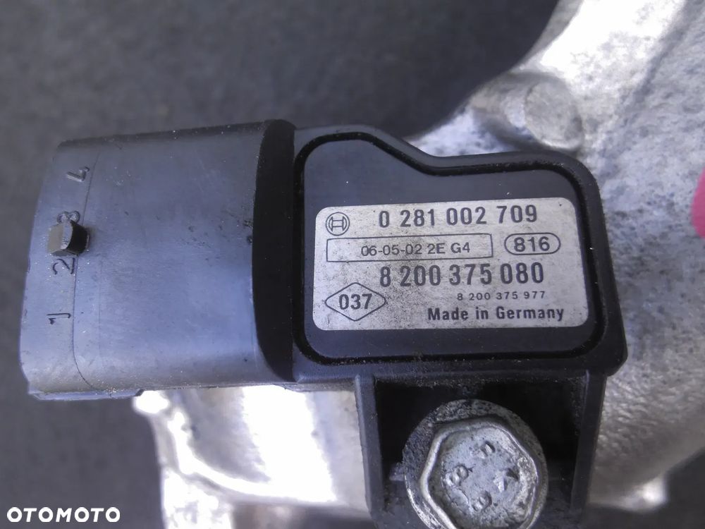 RENAULT SCENIC II 1.9DCI RURA KOLEKTORA CZUJNIK CIŚNIENIA MAP SENSOR 0281002709 8200375080 BOSCH ORYGINAŁ - 3