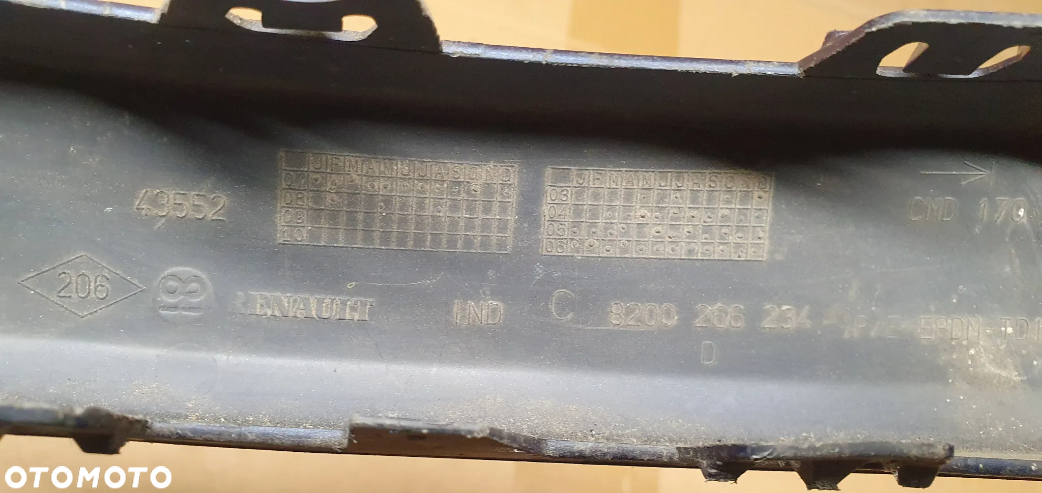 Listwa zderzaka prawy tył tylna prawa Renault Modus 8200266234 - 7
