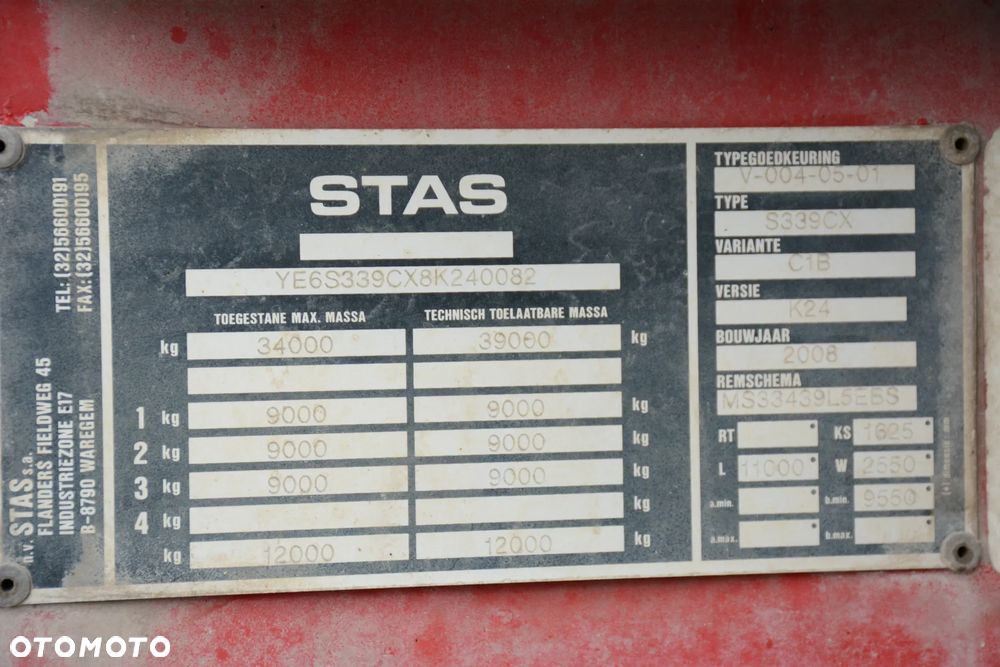 Stas 45 m3 / 2008 r. / 6300 kg / Klapo-drzwi / Aluminiowy wywrot - 14