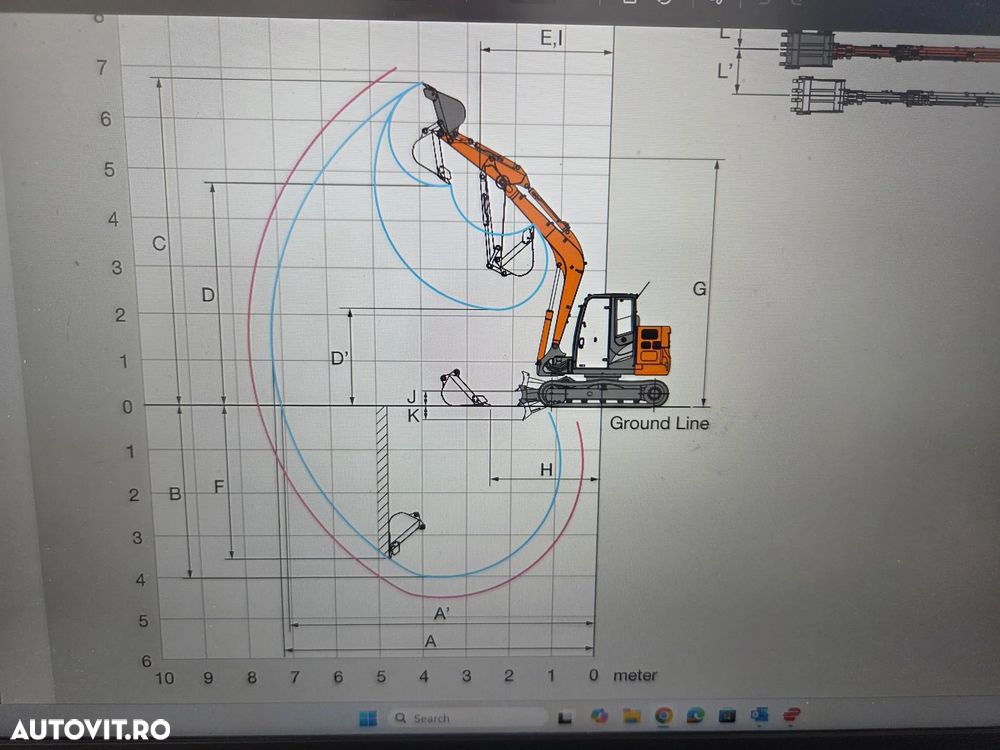Hitachi ZX85, 8,65 tone, Ad sapare 5m, 2022, 2.427 ore, CUPLA RAPIDA HIDRAULICA+3 CUPE NOI, inst picon pe brate, latime 2,2m, senile cauciuc 90% ok, aer conditionat, computer, reviziile efectuate, ridica aprx 4 tone, leasing 4 ani, CA NOU-PROMOTIE 62.900 EUR - 38