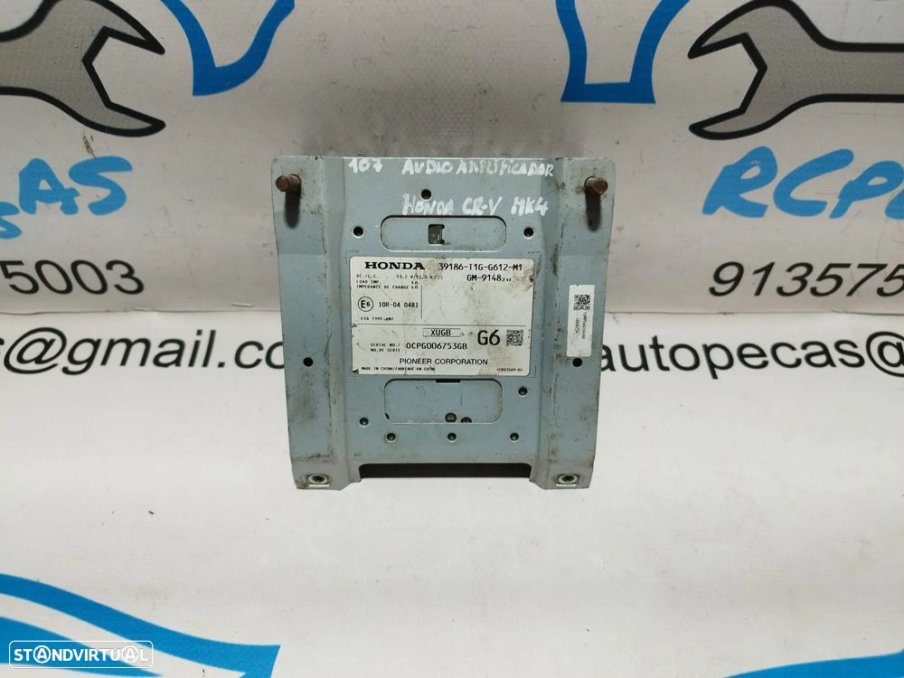 AMPLIFICADOR DE ÁUDIO POINEER ORIGINAL HONDA CR-V CR V MK4 39186-T1G-E111-M1 | LLPG005943EW - 3