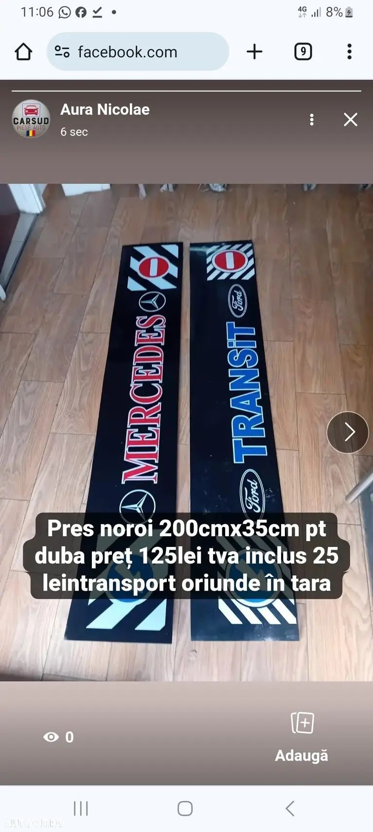 Pres noroi aparatoare noroi iveco ford sprinter - 1