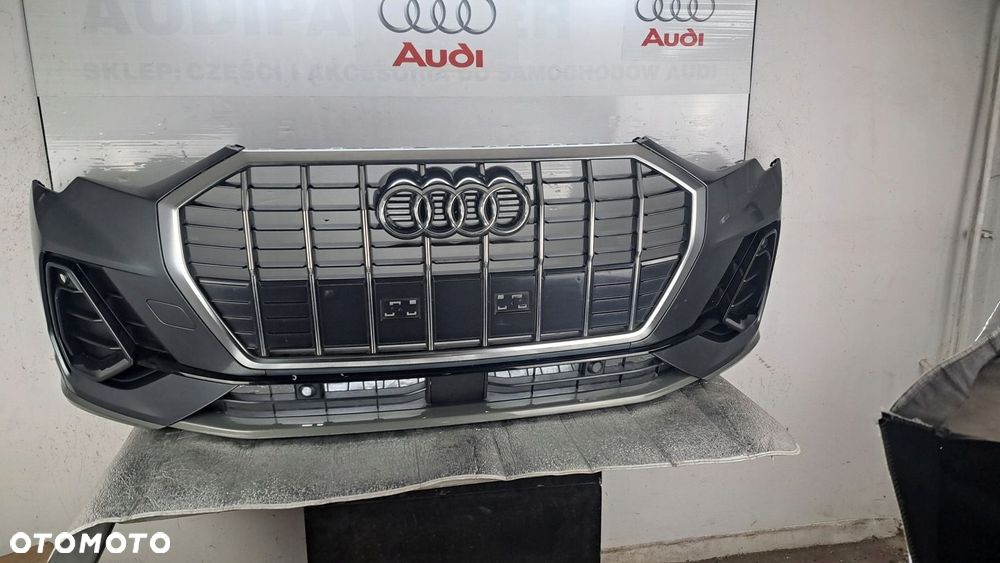 ZDERZAK GRILL AUDI Q3 83A S-LINE CHROMY 2019-2023 KOMPLETNY - 1