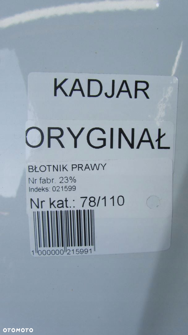 RENAULT KADJAR BŁOTNIK PRAWY PRZÓD DV369 14- - 6