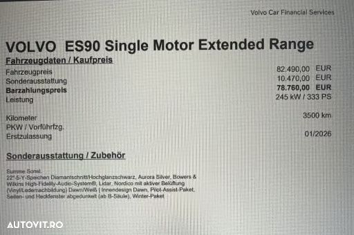 Volvo ES90 Single Motor Extended Range 92 kWh Ultra - 2