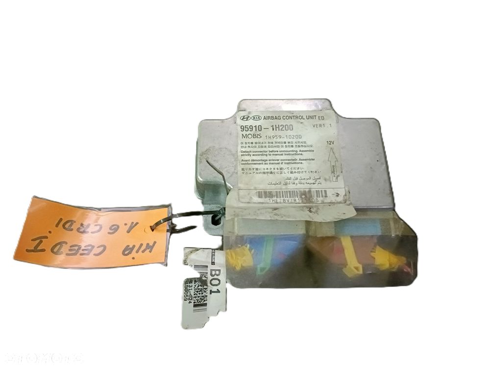 KIA CEED I 06-12 1,6 CRDI deska rozdzielcza + pasy + moduł + airbag * - 6