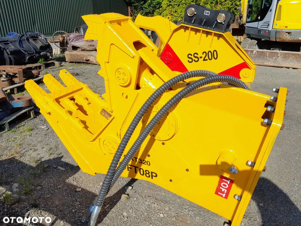 NOWE!!! Hydrauliczne nożyce , tnąco kruszące, wyburzeniowe, nieobrotowe Toft, 1600kg. - 1