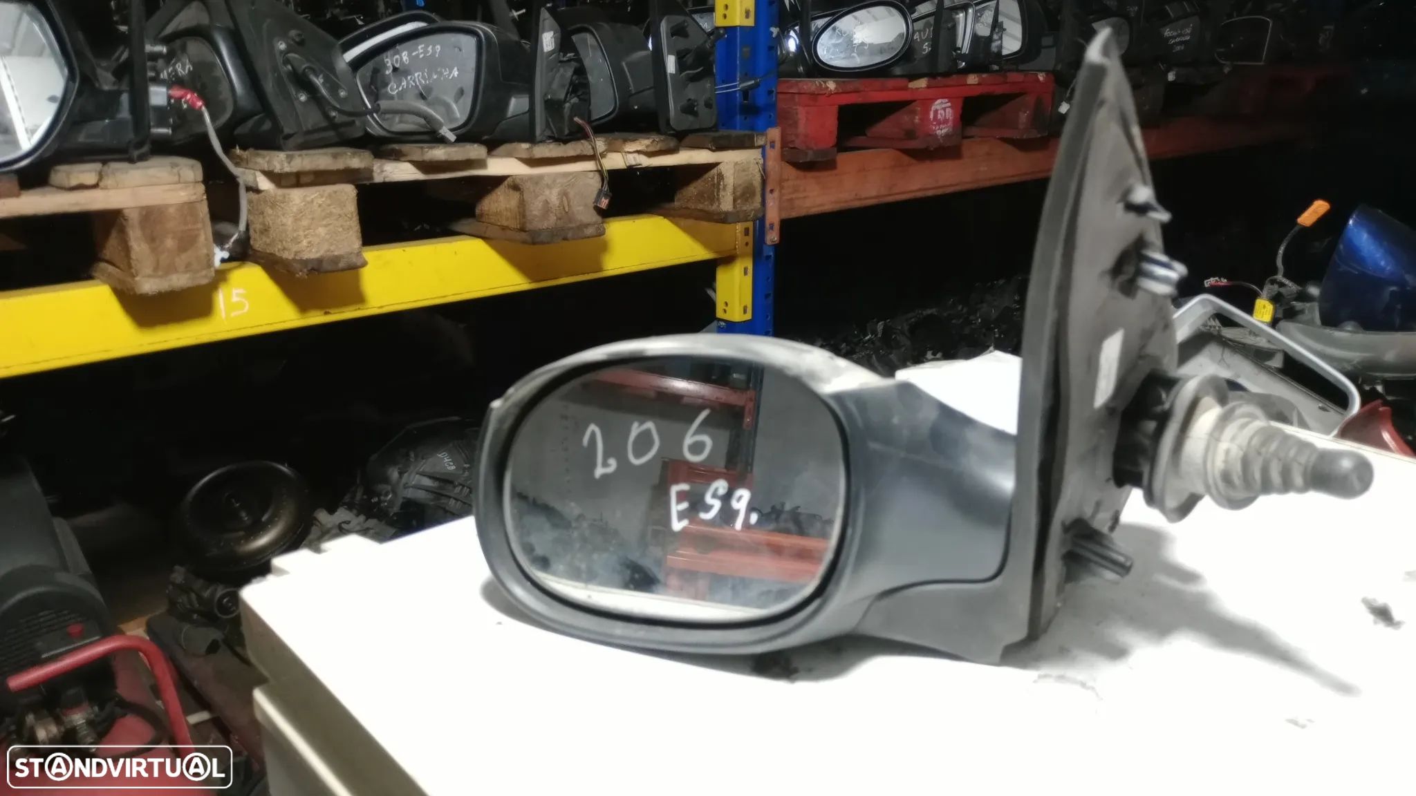 Retrovisor Peugeot 206 Esquerdo - 1