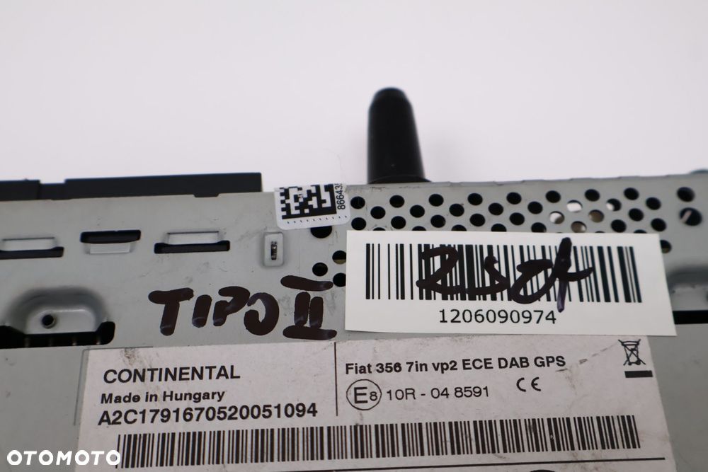 FIAT TIPO II RADIO '00521285800 - 7