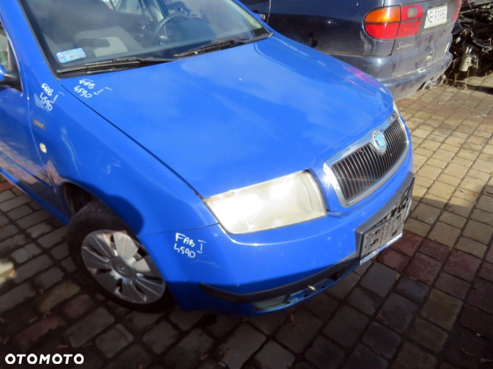 MASKA ZDERZAK BŁOTNIKI LAMPY FABIA I 6Y LIFT 4590  SKODA 2004-2008 NIEBIESKI PRZÓD KOMPLETNY - 4