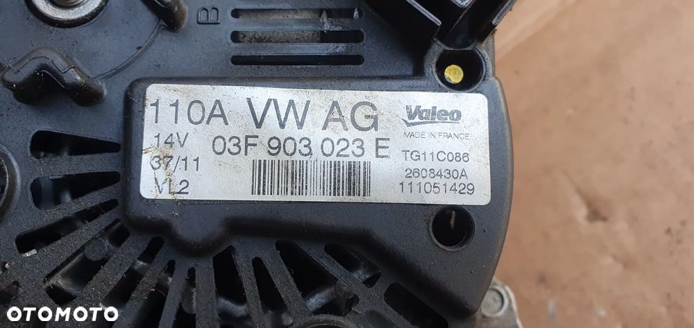 Alternator prądnica Skoda Roomster 1.2 TSI 03F903023E - 8