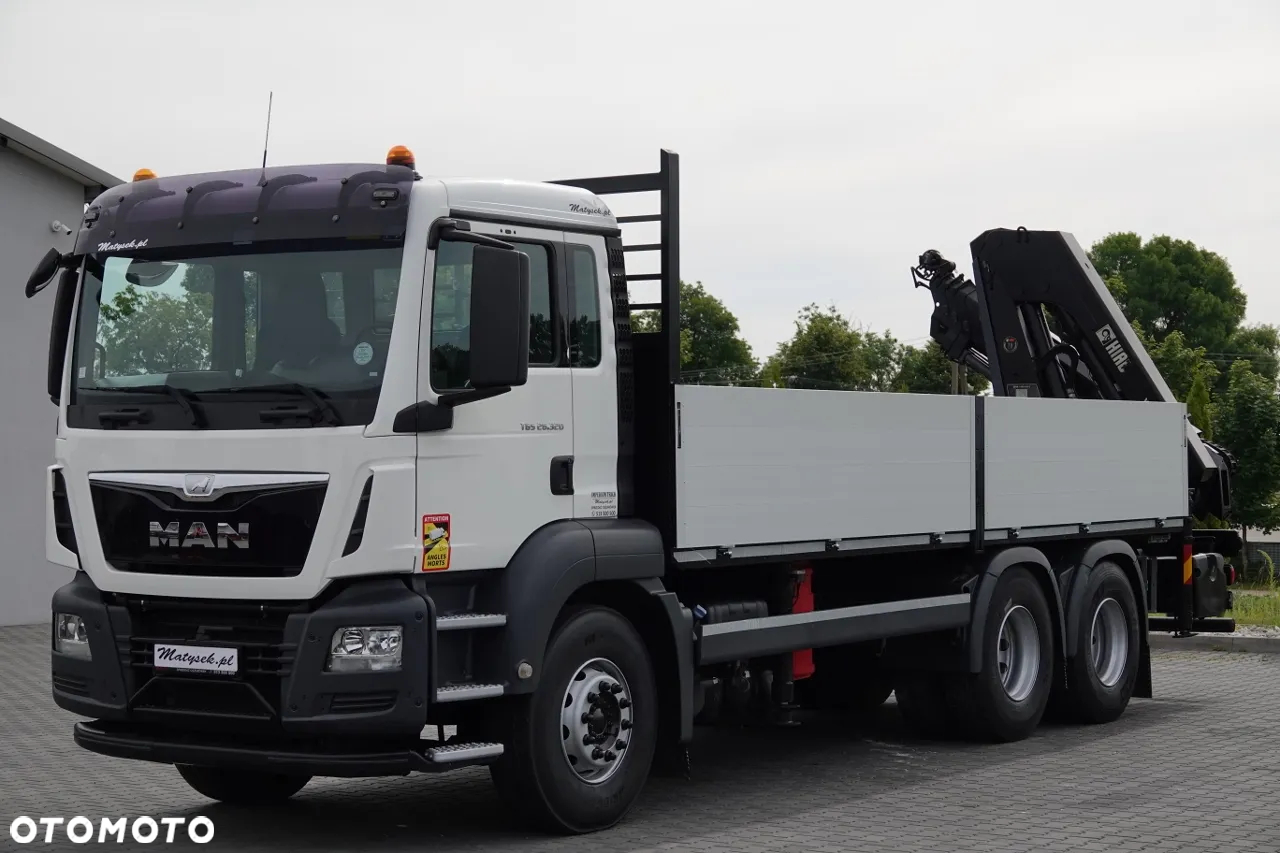MAN TGS 26.320 / 6X4 / SKRZYNIOWY 6.5 M + HDS HIAB 188 BS-3 / MAX UDŹWIG: 4 900 KG / STEROWANIE RADIOWE / ROTATOR / EURO 6 - 6