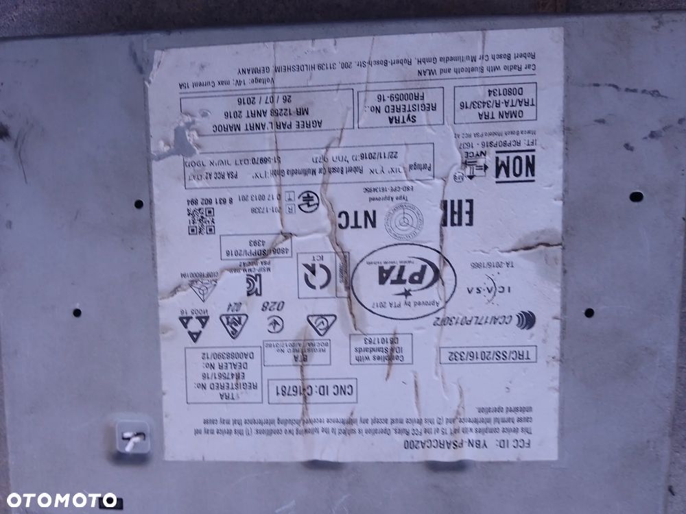 PEUGEOT 2008 3008 RADIO 9822730080 - 9