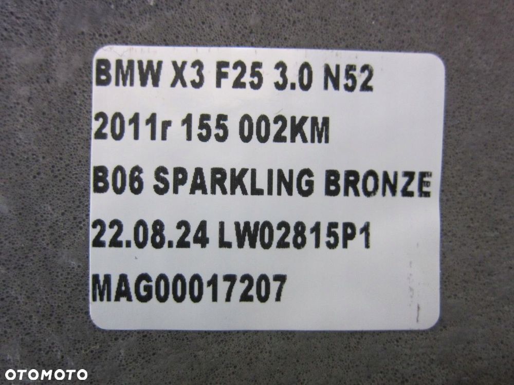 BMW X3 F25 DYWAN WYKŁADZINA PRZEDNIA PRZÓD CZARNA EURO 9219534 51479219534 - 9