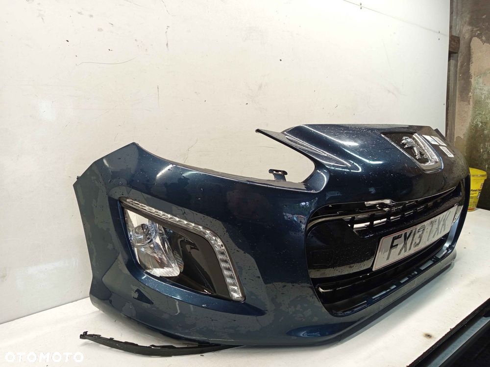 + ZDERZAK PRZÓD PRZEDNI PEUGEOT 308 LIFT FL KGN KGNC GRANAT GRANATOWY LED DRL HALOGENY - 2