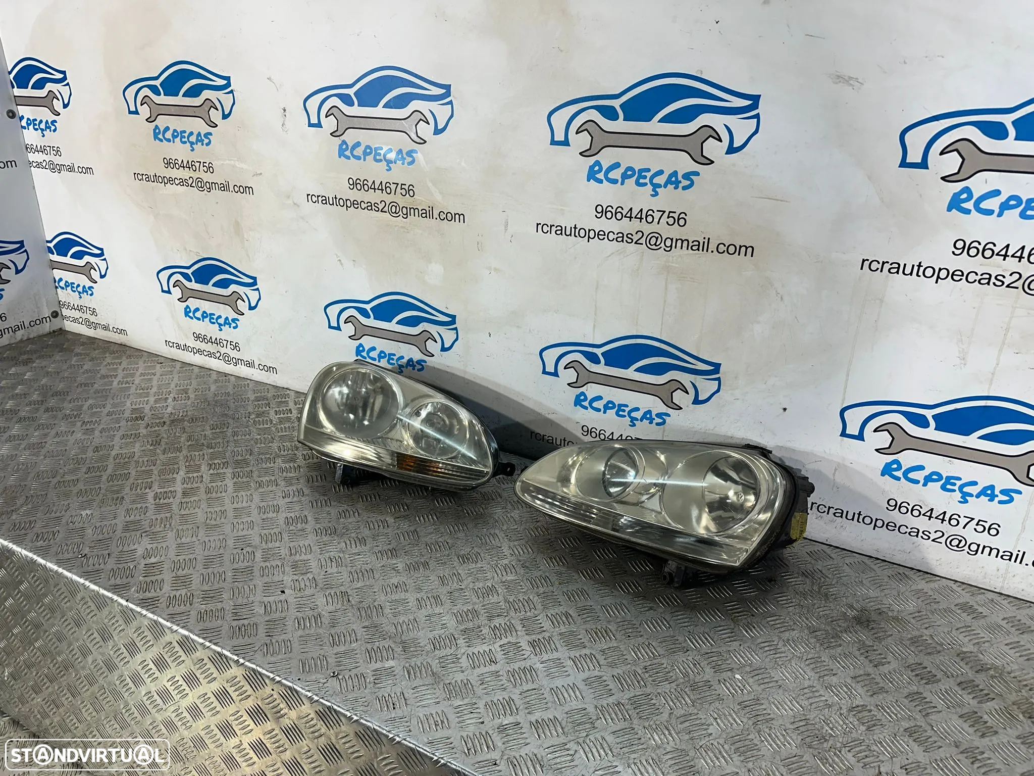 .Conjunto Oticas Farois Esquerda Direita Original VW Volkswagen Golf 5 MK5 V Variant Jetta 1K6941006Q 1K6941005Q 2003 – 2010 - 4