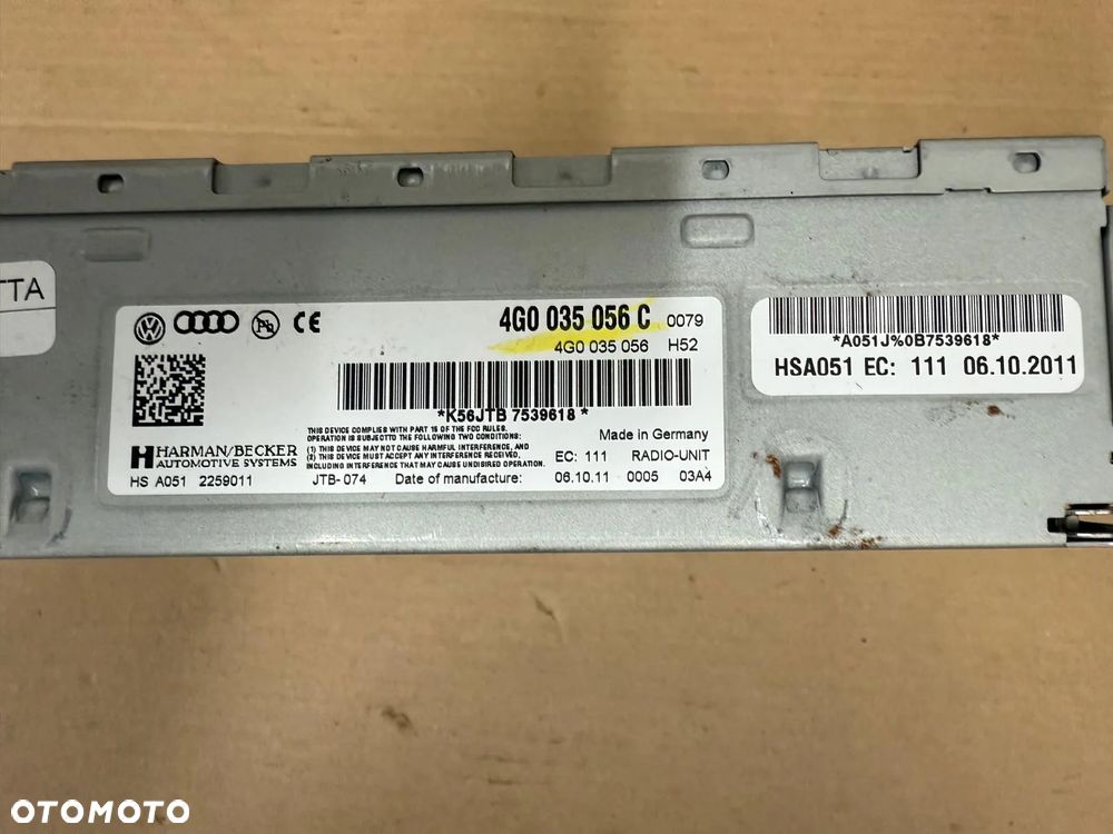 AUDI A5 8T A6 C7 MODUŁ TUNER RADIA NAWIGACJI MMI 4G0035056C - 3