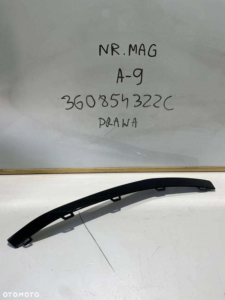 LISTWA ZDERZAKA PRAWA PRZÓD VW PASSAT B8 R-LINE 3G0854322C - 1