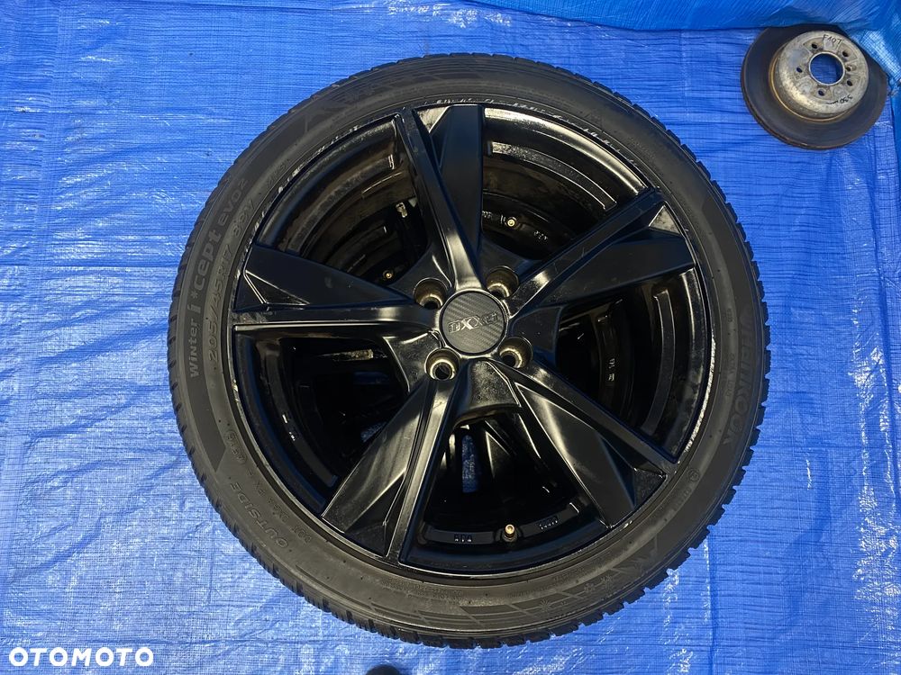 KOŁA KBA50616 KOŁO 17 FELGA ALUMINIOWE ALUSY 17" x 7J  4X100; 63,4mm 54,1mm KOMPLET ; OPONY ZIMOWE HANKOOK ; RENAULT VOLVO TOYOTA HYUNDAI KIA MAZDA SUZUKI NISSAN ITP. ORYGINAŁ - 11