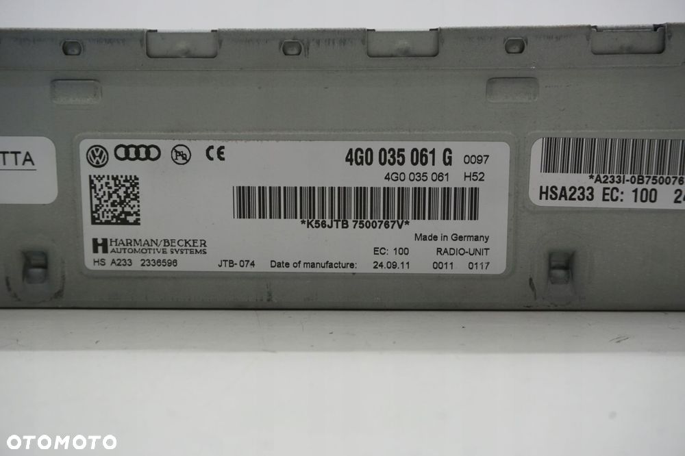 AUDI A6 C7 11R MODUŁ TUNER RADIA 4G0035061G - 3
