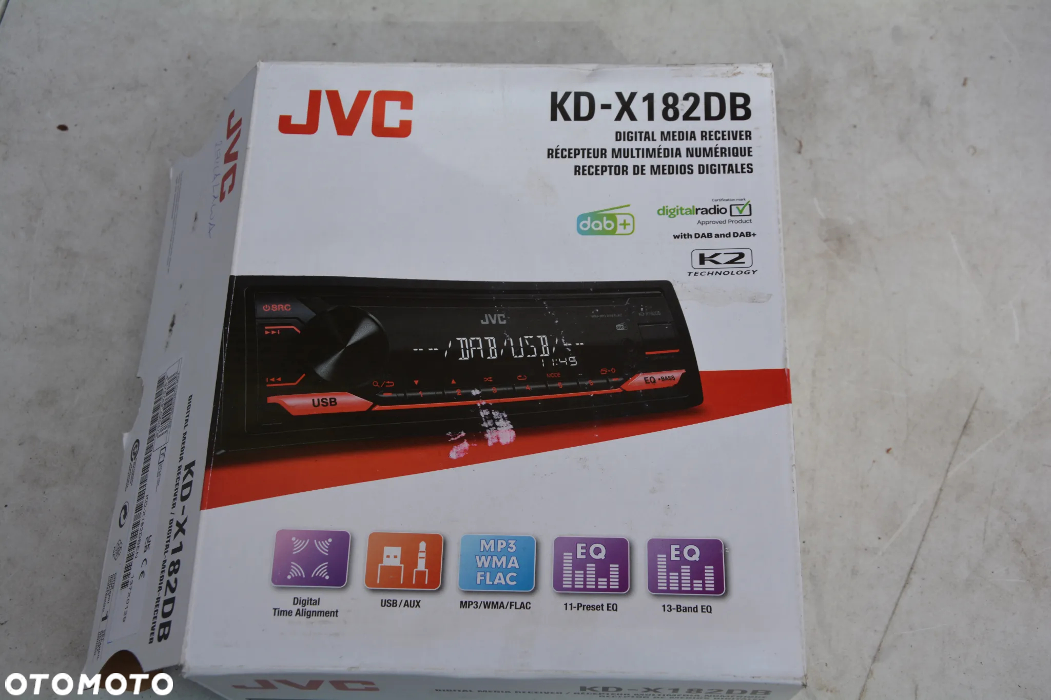 JVC KD-X182DV Radio samochodowe DAB+ / przednim AUX i USB / DSP z DTA i 13-pasmowym korektorem - 4