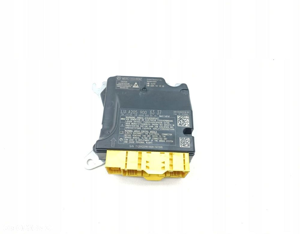 MODUŁ AIRBAG MERCEDES C220D W205 2.0 CDI A2059006337 - 1