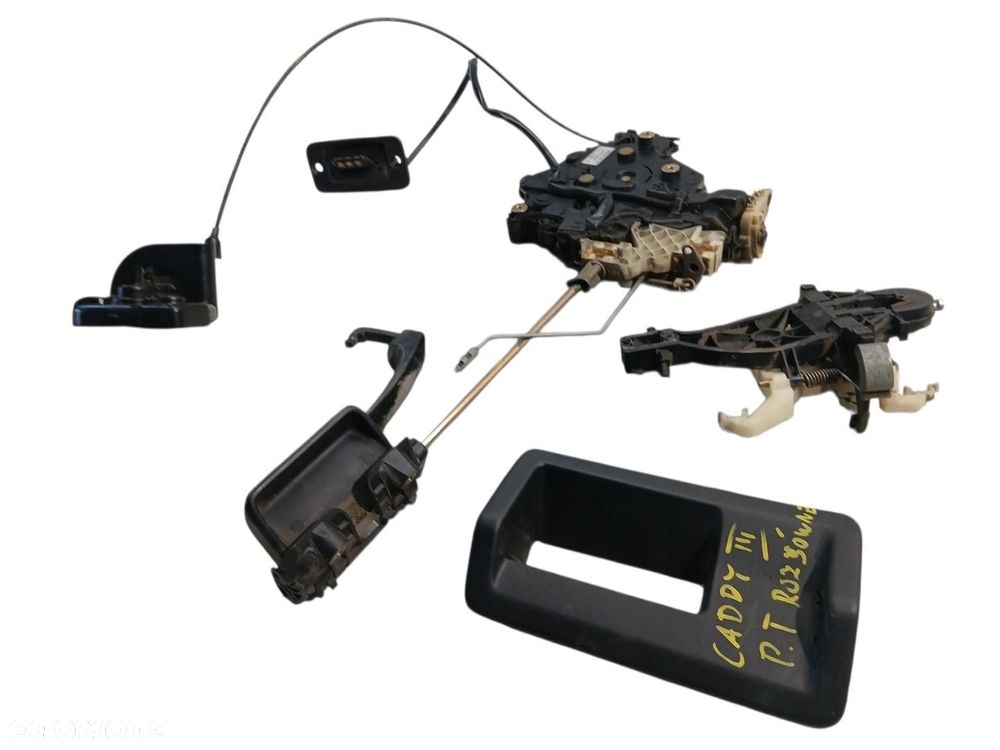 ZESTAW ZAMEK KLAMKA DRZWI PRZESUWNYCH PRAWY VW CADDY III 2K0843654AC CADDY - 2