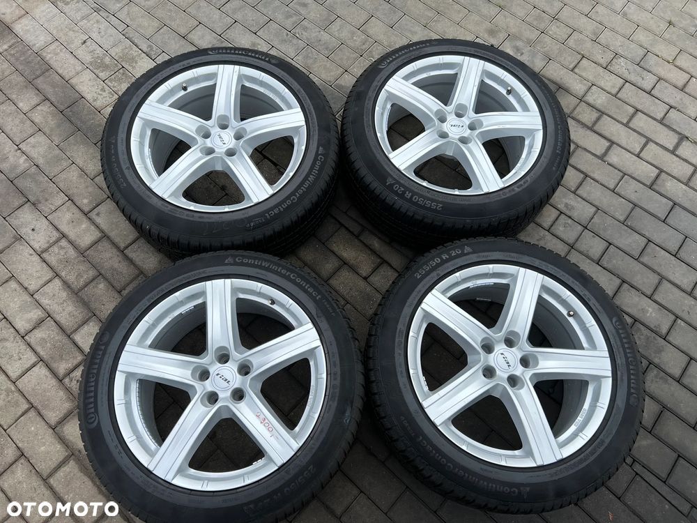 Komplet Alufelgi MERCEDES AUDI VOLKSWAGEN RIAL 9.5J R20 ET22 5x112 CONTINENTAL 255/50/20 6MM - 1