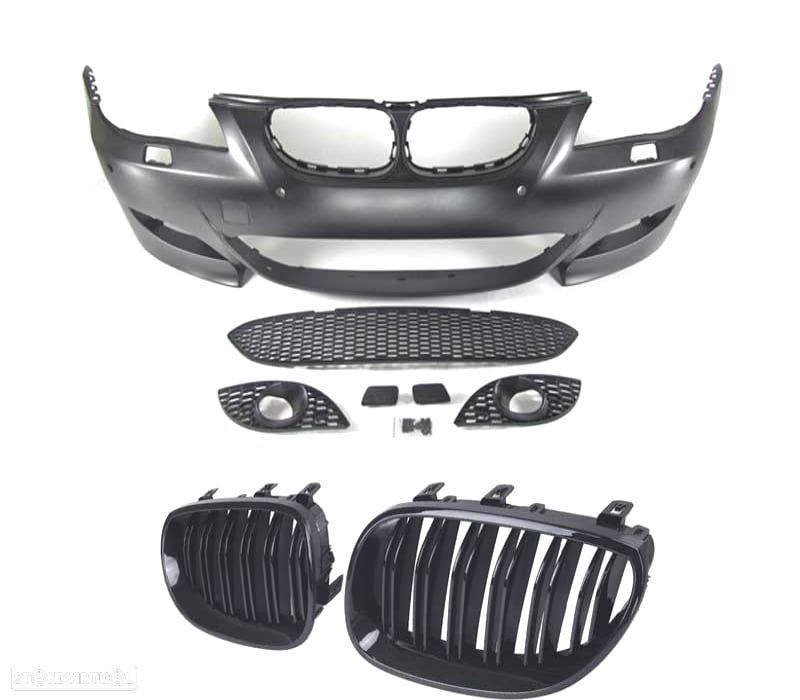 PARA-CHOQUES + GRELHA DUPLA BMW E60 03-07 LOOK M5 PDC SRA - 2