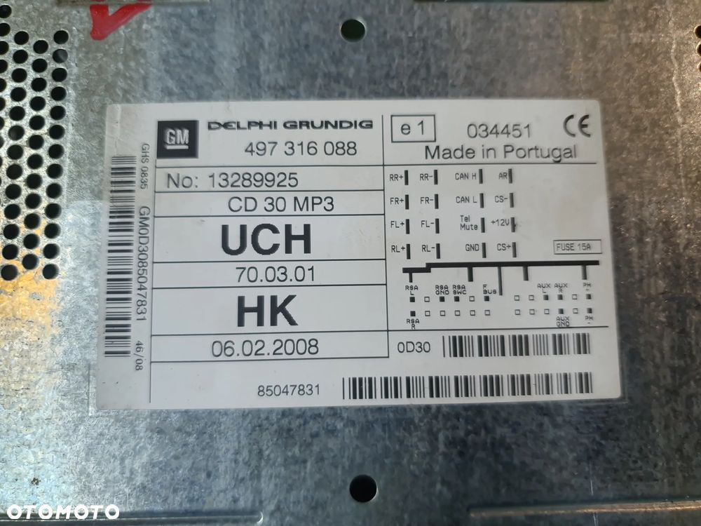 OPEL CORSA D 13289925 RADIO SAMOCHODOWE - 3