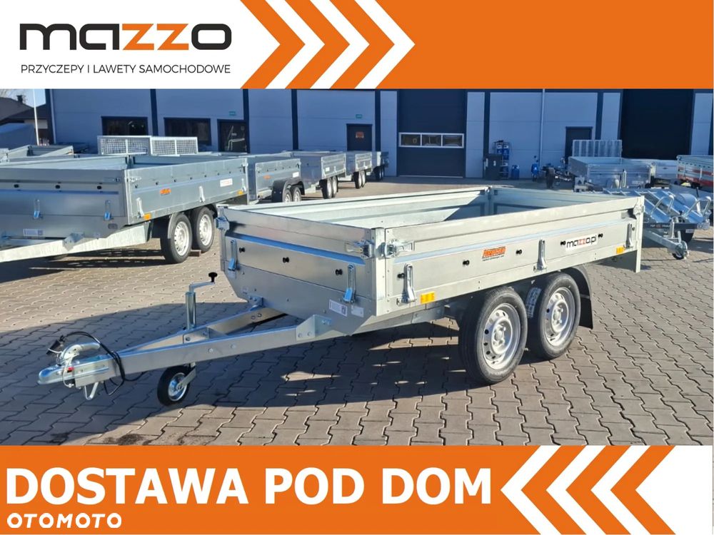 Neptun DOSTAWA! Przyczepa platforma wym. 263x145x30cm koła pod spodem N7-263 2 BaseLine, wszystkie burty DEMONTOWALNE, DMC 750kg GN87 - 1