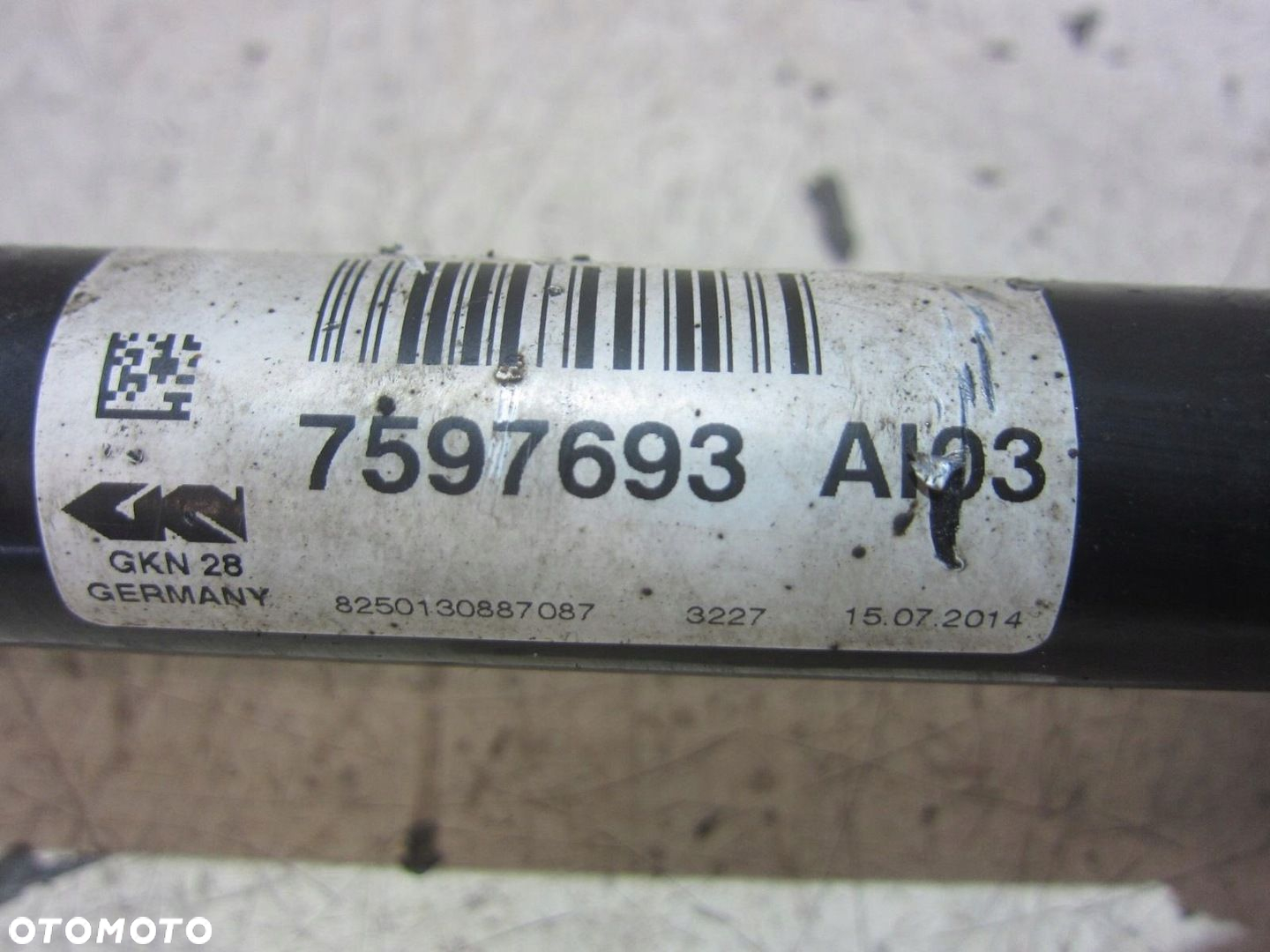 BMW F36 F30 F20 F34 4X4 PÓŁOŚ LEWA PRZEDNIA LEWY PRZÓD 7597693 31607597693 - 7