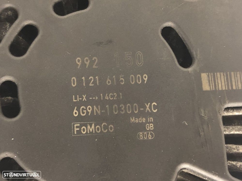 Alternador FORD S-MAX (WA6) 2.0 TDCi | 05.06 - 12.14 Usado REF. 0 121 615 009... - 5