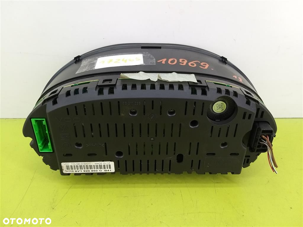 Licznik ZEGARY SKODA FABIA I 1999-2004  PRZED LIFT 1.4 MPI VDO 172 TYŚ KM - 2