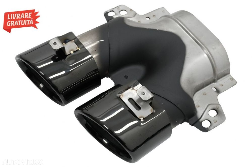 Bara Fata cu Difuzor Spate si Ornamente evacuare Mercedes C-Class A205 Cabrio C205- livrare gratuita - 14