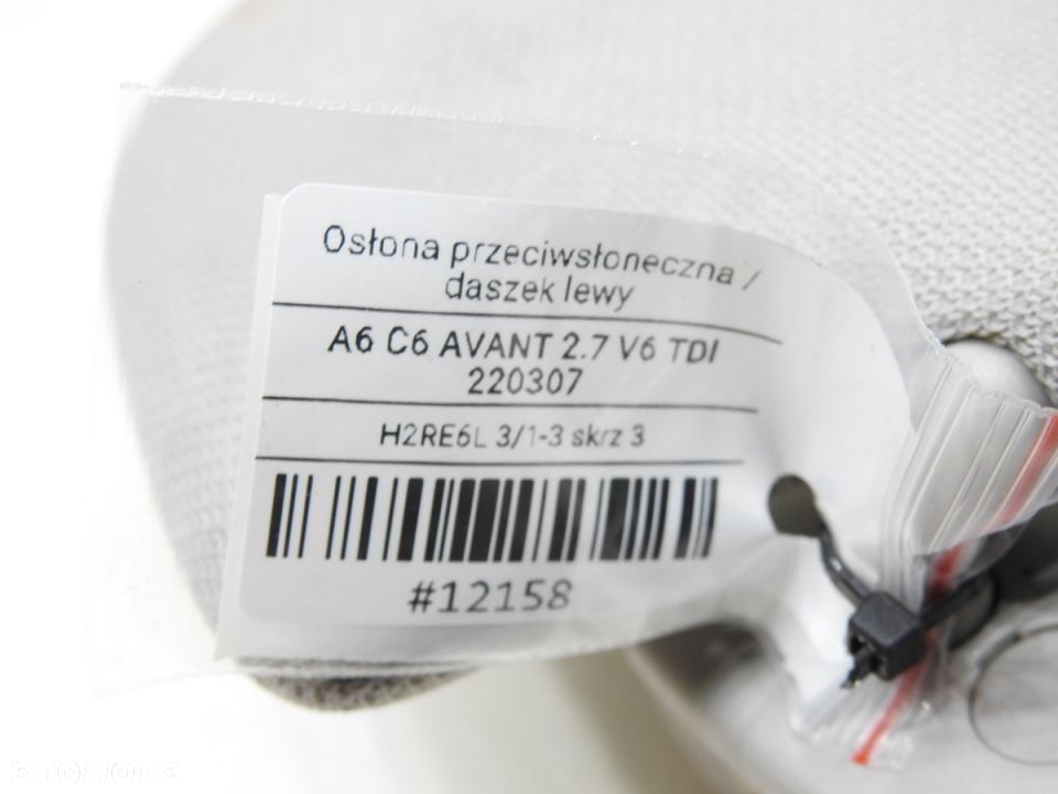 SŁONECZNIK OSŁONA LEWA AUDI A6 C6 4F0857551K - 8