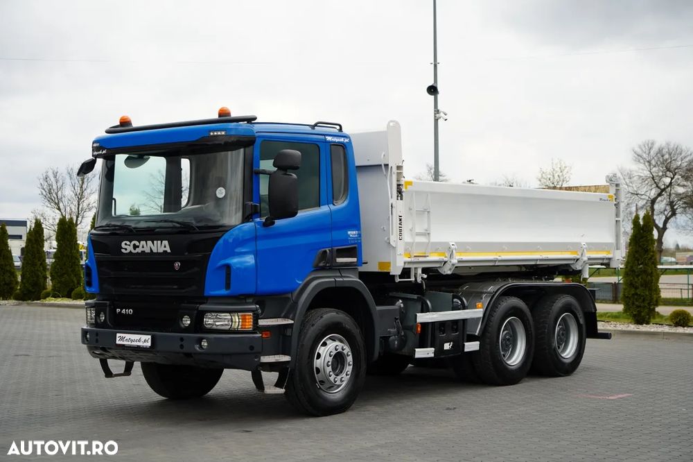 Scania P 410 / 6x4 / BASCULĂ 3 DIRECȚII / 2x HYDRODOLTA / BOARDMATIC / AUTOMATĂ / EURO 6 - 13