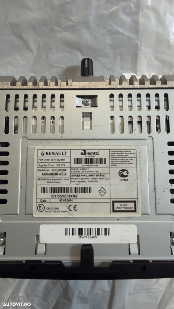 radio caset CD dacia logan 2  sandero 2 Mcv Duster renault laguna 3 - 2